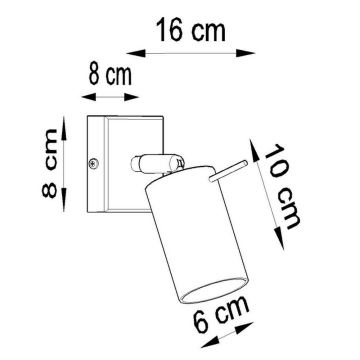 Faretto da parete RING 1xGU10/40W/230V