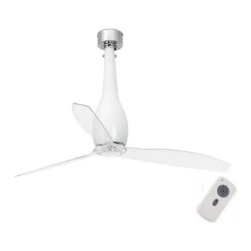 FARO 32000 - Ventilatore da soffitto ETERFAN bianco/limpido + telecomando