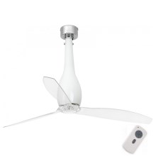 FARO 32001 - Ventilatore da soffitto ETERFAN bianco/limpido d.128 cm + telecomando