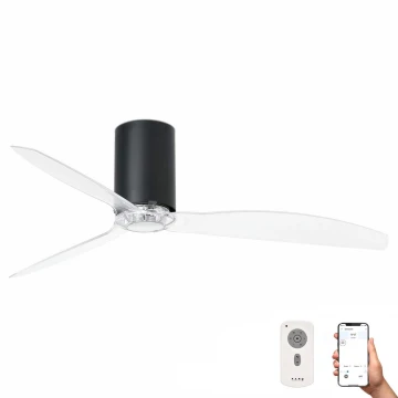 FARO 32041WP - Ventilatore da soffitto MINI TUBE FAN Wi-Fi nero + telecomando