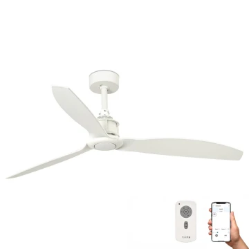 FARO 32101WP - Ventilatore da soffitto JUST FAN bianco diametro 128 cm + telecomando