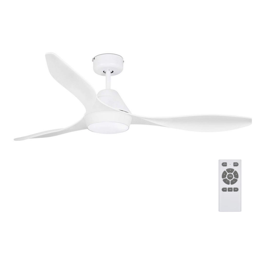 FARO 33346 - Ventilatore da soffitto LED POLARIS LED/18W/230V bianco d. 132 cm + Telecomando