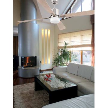 FARO 33470 - Ventilatore da soffitto PALK 2xE14/40W/230V + telecomando