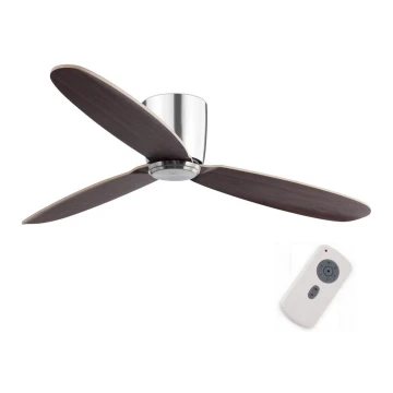 FARO 33472N - Ventilatore da soffitto NIAS cromo/marrone d. 132 cm + telecomando