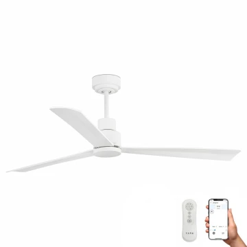 FARO 33487WP - Ventilatore da soffitto NASSAU Wi-Fi bianco + telecomando