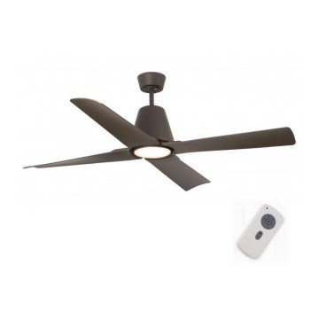 FARO 33490 - Ventilatore da soffitto TYPHOON IP44 marrone + telecomando