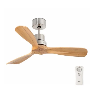 FARO 33509DC - Ventilatore da soffitto MINI LANTAU cromo/legno + telecomando