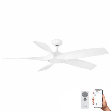 FARO 33548WP - Ventilatore da soffitto LED COCOS L LED/20W/230V bianco d. 137 cm SMART + telecomando