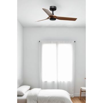 FARO 33823WP - Ventilatore da soffitto MINI PUNT S marrone/nero diametro 90 cm SMART + telecomando