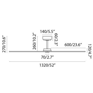 FARO 34100 - Ventilatore da soffitto MILOS nero + telecomando