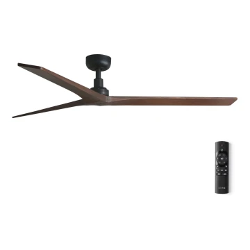 FARO 34276WP - Ventilatore da soffitto KLIM L legno/nero diametro 150 cm + telecomando