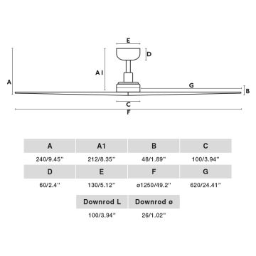 FARO 34280WP - Ventilatore da soffitto KLIM M legno/bianco diametro 125 cm + telecomando