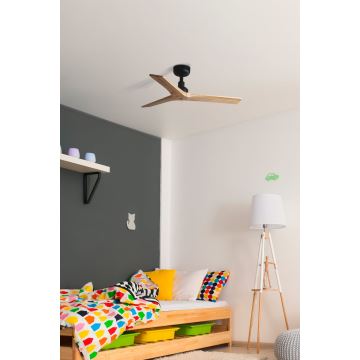 FARO 34284WP - Ventilatore da soffitto KLIM S legno/nero d. 92,5 cm SMART + telecomando