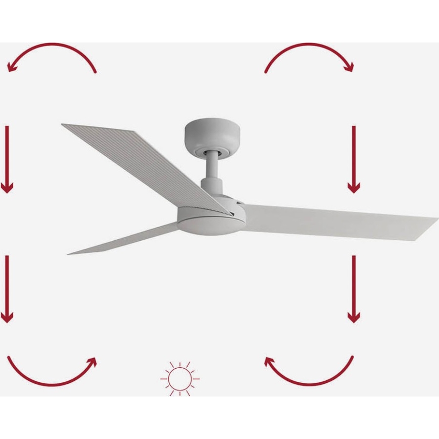 FARO 34288WP - Ventilatore da soffitto CRUISER S bianco diametro 106 cm SMART + telecomando