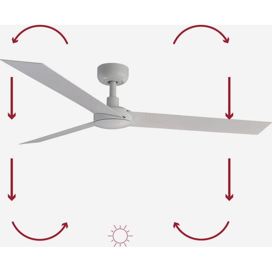 FARO 34290WP - Ventilatore da soffitto CRUISER L bianco diametro 132 cm SMART + telecomando