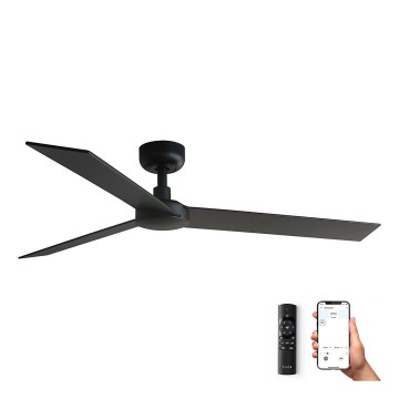 FARO 34298WP - Ventilatore da soffitto RUDDER L nero diametro 132 cm SMART + telecomando