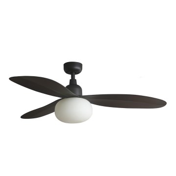 FARO 34301-11L - Ventilatore da soffitto PALMA 1xE27/15W/230V marrone diametro 129 cm IP44 + telecomando