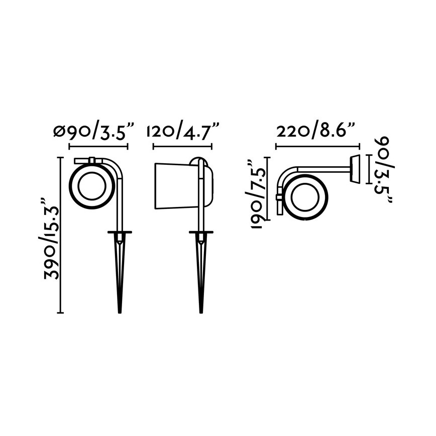 FARO 71547 - Applique da esterno FLOW 1xGU10/8W/230V IP65