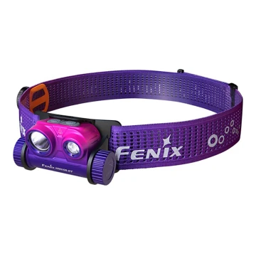 Fenix HM65RDTNEB -Lampada frontale LED ricaricabile LED/USB IP68 1500 lm 300 h viola/rosa