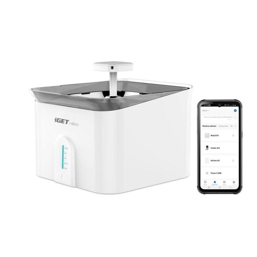 Fontana d'acqua smart per animali domestici 3,5l 230V WiFi