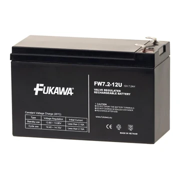 FUKAWA FW 7,2-12 F2U - Batteria al piombo 12V/7,2Ah/faston 6,3mm