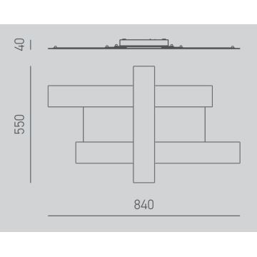 Gea Luce DOHA P M T - Plafoniera LED DOHA LED/40W/230V 84 cm beige