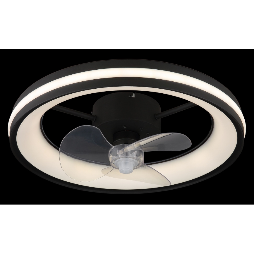 Globo - LED Plafoniera dimmerabile con ventilatore LED/30W/230V 2700-6500K nero + telecomando