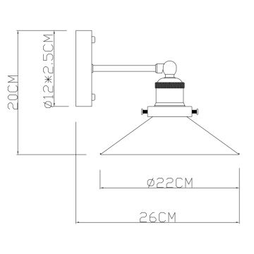 Globo - Applique 1xE27/60W/230V