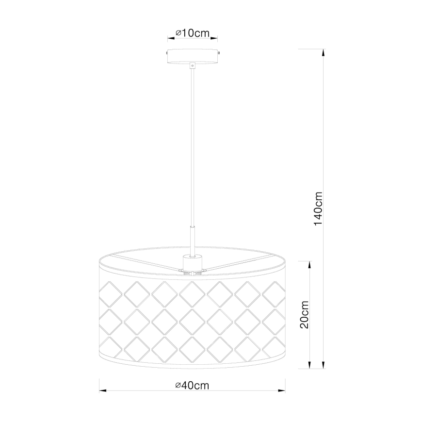 Globo - Lampadario a sospensione con filo 1xE27/60W/230V