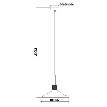 Globo - Lampadario su filo 1xE27/60W/230V