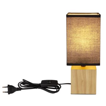 Globo - Lampada da tavolo 1xE27/7W/230V nero/marrone