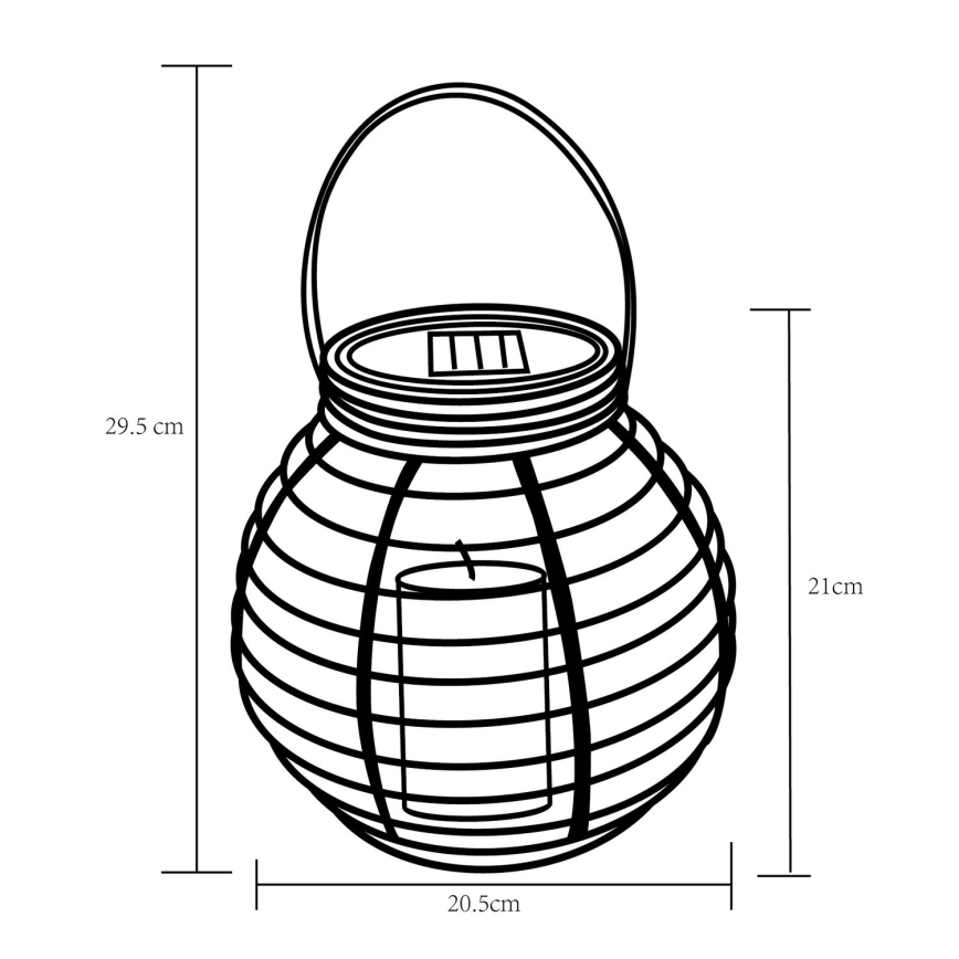 Globo - Lampada solare LED LED/0,06W/3,2V IP44 rattan