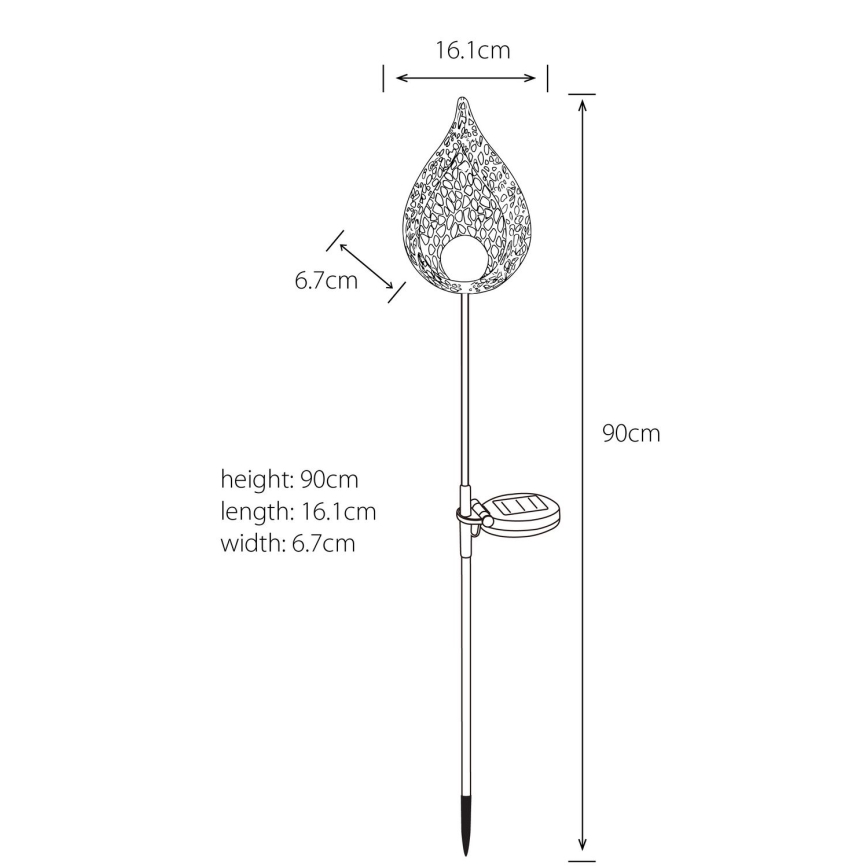 Globo - Lampada solare LED LED/0,06W/3,2V 300mAh IP44