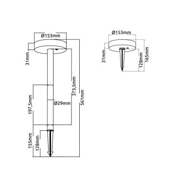 Globo - LED Luce solare dimmerabile LED/0,2W/3,2V 3000K IP44