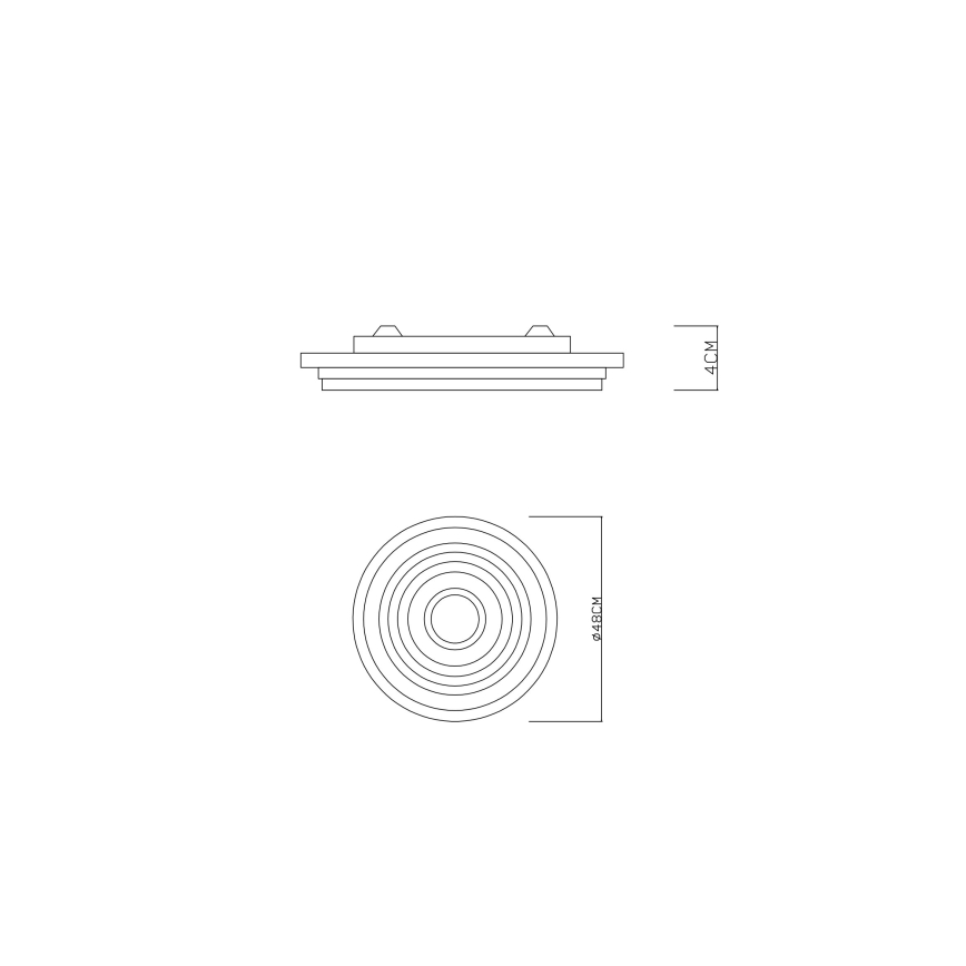 Globo - Plafoniera LED dimmerabile SABATINO LED/46W/230V + T