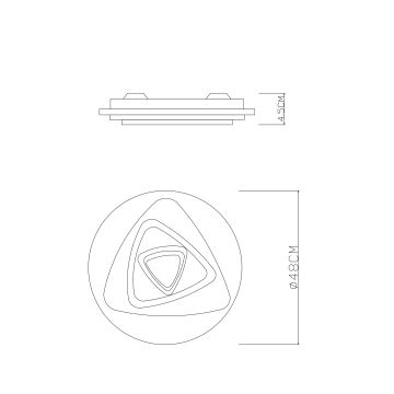 Globo - Plafoniera LED dimmerabile SABATINO LED/46W/230V + T