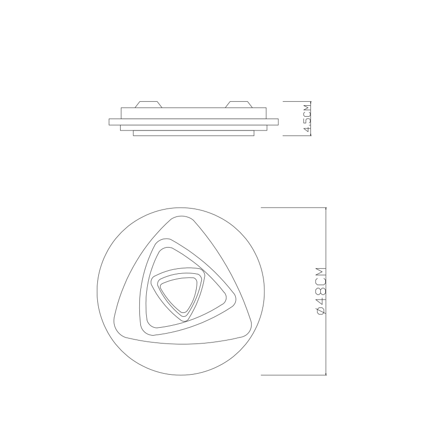 Globo - Plafoniera LED dimmerabile SABATINO LED/46W/230V + T