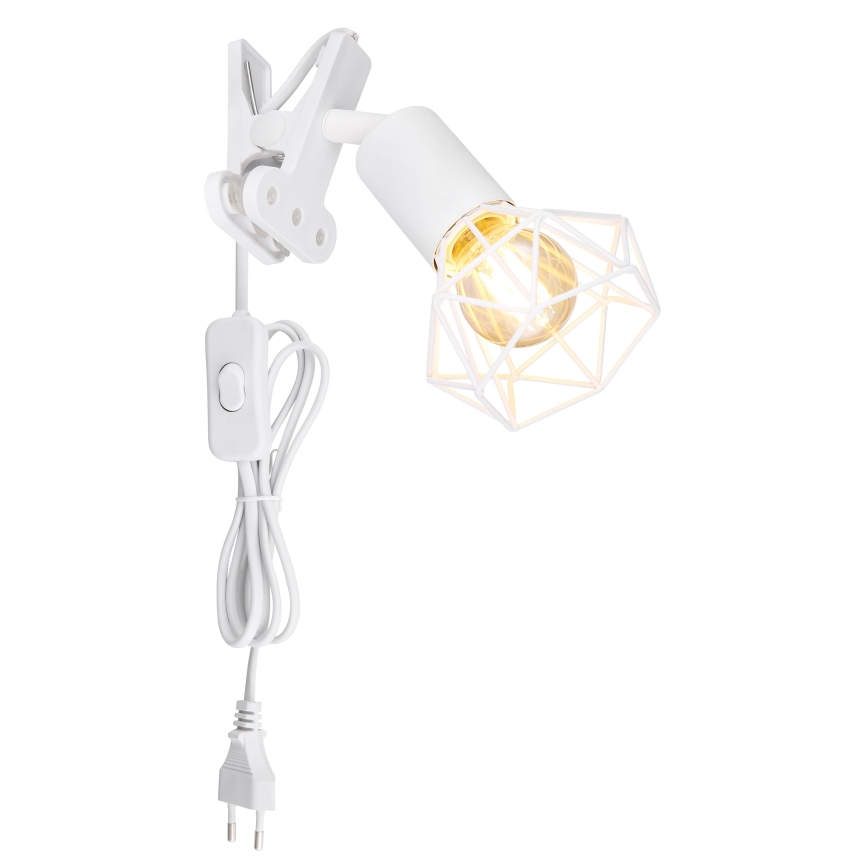 Globo - Applique con clip 1xE14/40W/230V bianco