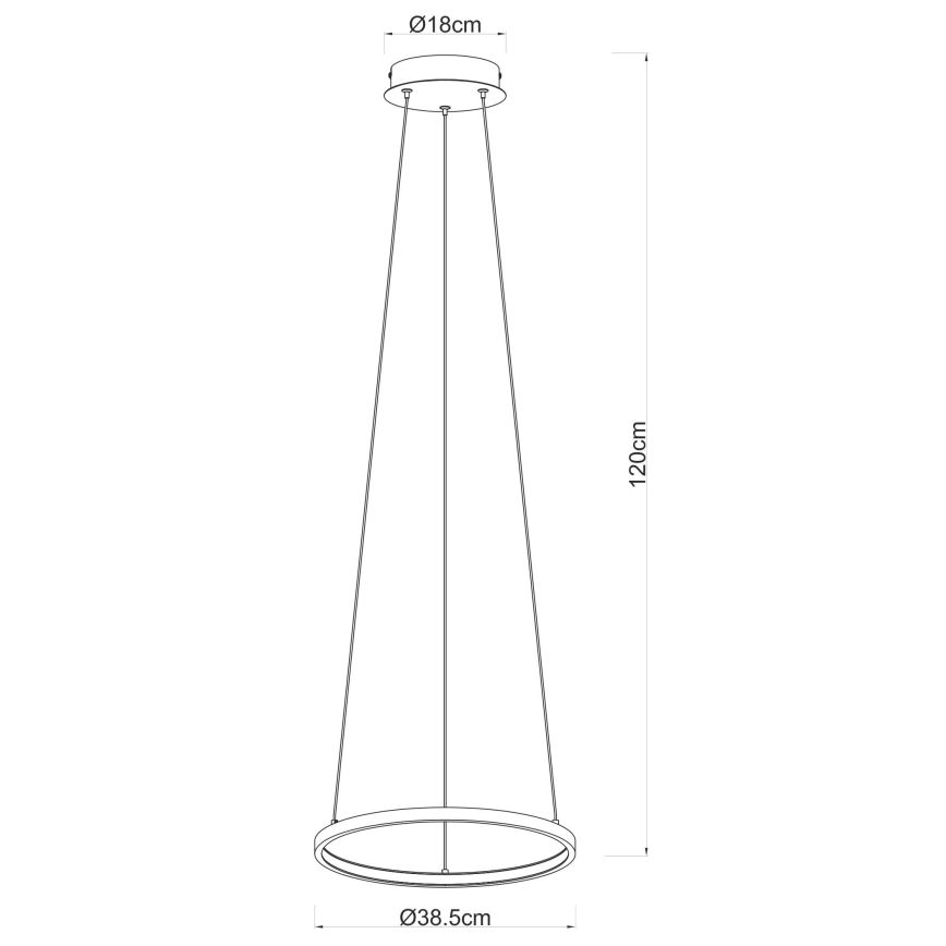 Globo - Lampadario LED a sospensione con filo LED/19W/230V marrone