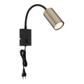 Globo - Lampada da parete flessibile 1xGU10/25W/230V nero/ottone