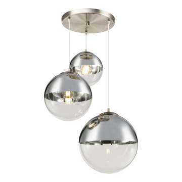 Globo - Lampadario a sospensione con filo 3xE27/40W/230V diametro 51 cm