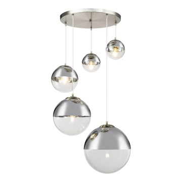 Globo - Lampadario a sospensione con filo 5xE27/60W/230V diametro 65 cm