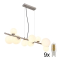 Globo - Lampadario LED a sospensione con filo 9xG9/3W/230V cromo