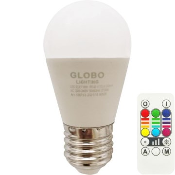 Globo - Lampadina LED RGBW dimmerabile E27/6W/230V 3000K + telecomando