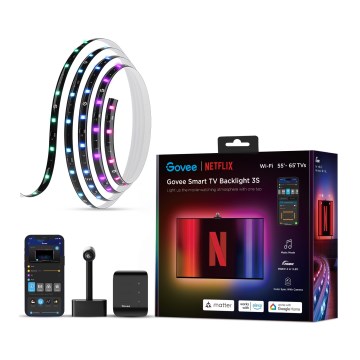 Govee - Backlight 3S Netflix TV 55-65" SMART LED retroilluminazione RGBICW Wi-Fi + telecomando