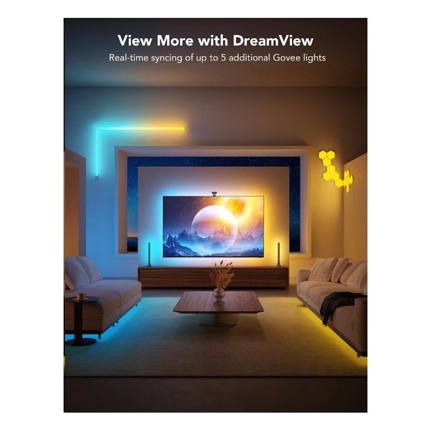 Govee - DreamView T2 DUAL TV 55-65" SMART LED retroilluminazione RGBIC Wi-Fi + telecomando