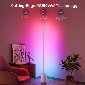 Govee - Lampada da terra dimmerabile a LED Lyra Smart RGBICWW 2200-6500K Wi-Fi + telecomando