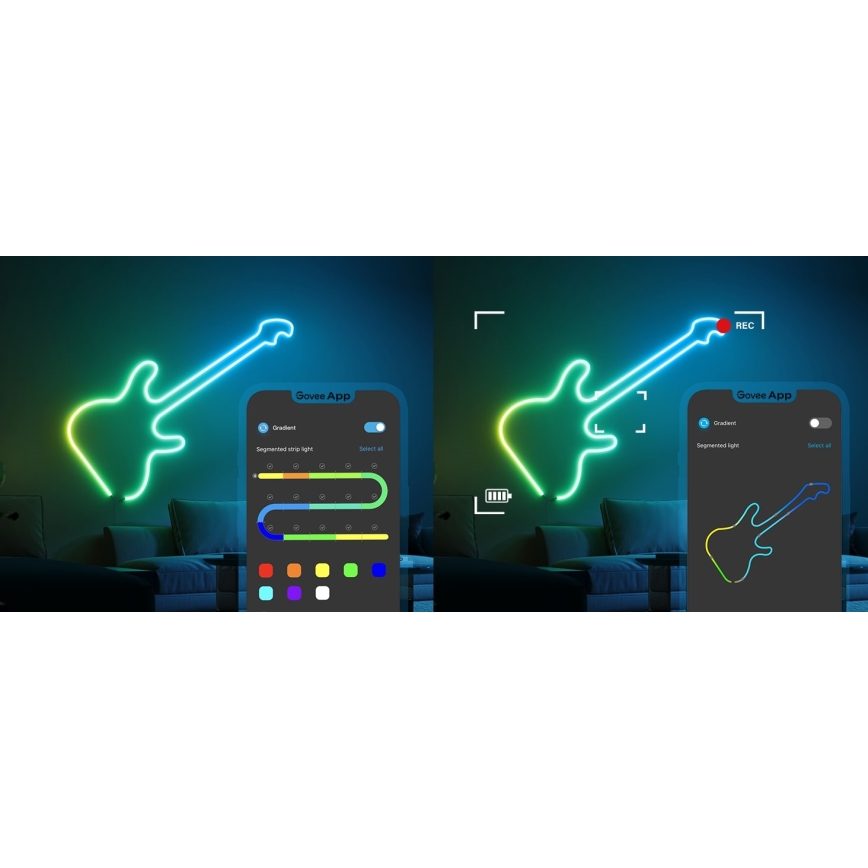 Govee - Neon 2 MATTER pieghevole Striscia LED 3m RGBIC Wi-Fi IP67