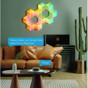 Govee - SET 10x Lampada LED Glide Hexa Pro LED Smart RGBIC Wi-Fi