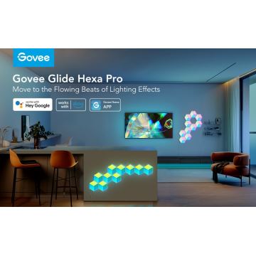 Govee - SET 10x Lampada LED Glide Hexa Pro LED Smart RGBIC Wi-Fi